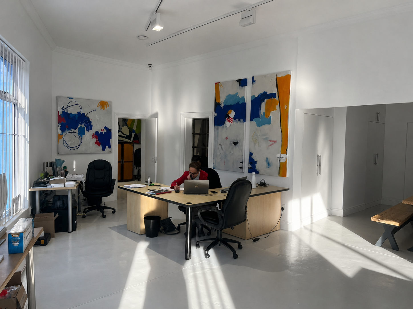 The bright Trust Garde office workspace in Woodstock